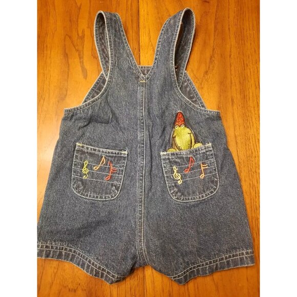 Vintage Baby Genius Denim Overalls w/Shirt 18 Months Embroidered Puppy Alligator - Picture 9 of 16
